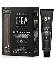 American Crew Precision Blend - Камуфляж для седых волос, Средний натуральный 4/5, 3*40 мл